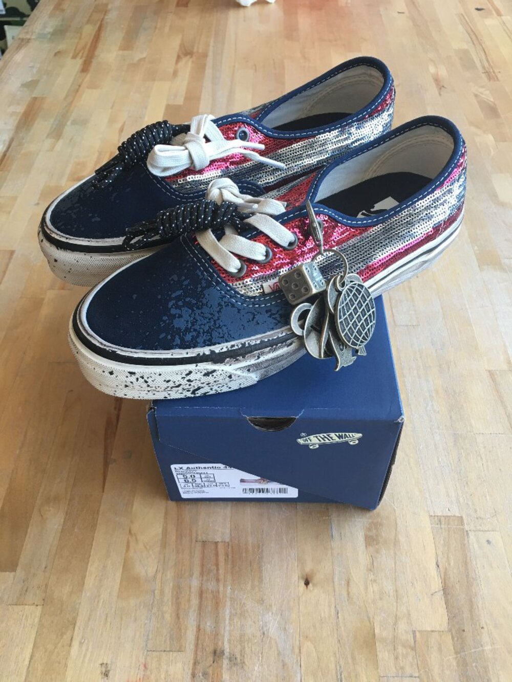 Vans Premium Authentic "La Habana - Red/Navy" VN000DB8Z11 Sz 5